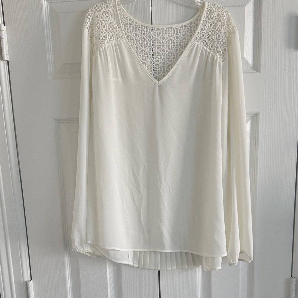 Elegant Cream Lace Women's Top